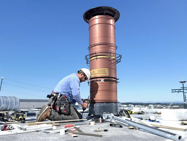 Installed chimney liner by Yorba Linda Chimney Sweep in Yorba Linda, CA