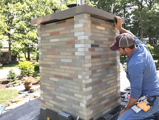 Yorba Linda Chimney Sweep completing a modern chimney remodel in Yorba Linda, CA