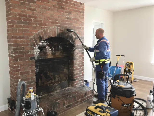 Yorba Linda Chimney Sweep expert performing detailed chimney sweep in Yorba Linda, CA