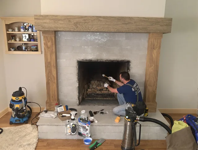 Detailed creosote removal process by Yorba Linda Chimney Sweep in Yorba Linda, CA