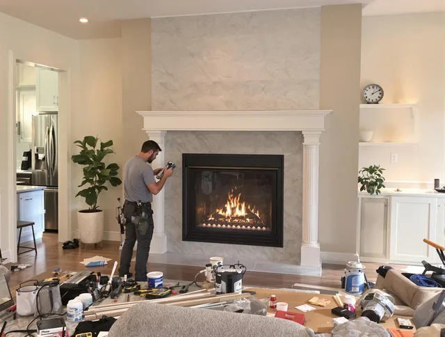 Newly installed fireplace by Yorba Linda Chimney Sweep in Yorba Linda, CA