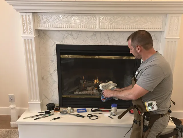 Yorba Linda Chimney Sweep performing fireplace maintenance in Yorba Linda, CA